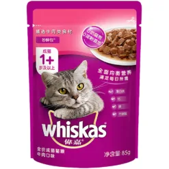 Pate for cats with WHISKAS Beef
