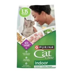 Purina Cat Chow Hairball & Healthy Weight, Indoor Dry Cat Food, Chicken, 3.15 lb Bag